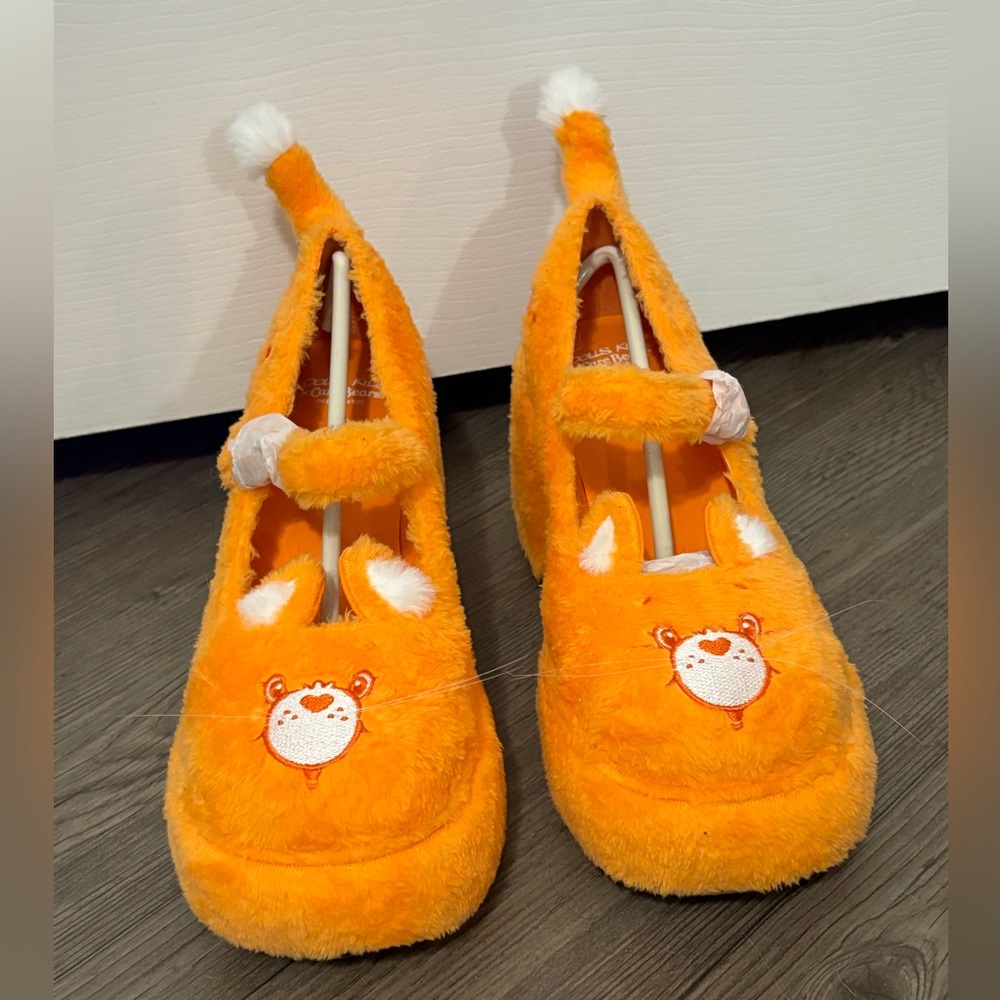 NWOB Dolls Kill x Care Bears Orange Love Alot Platform Mary Janes - Picture 2 of 8
